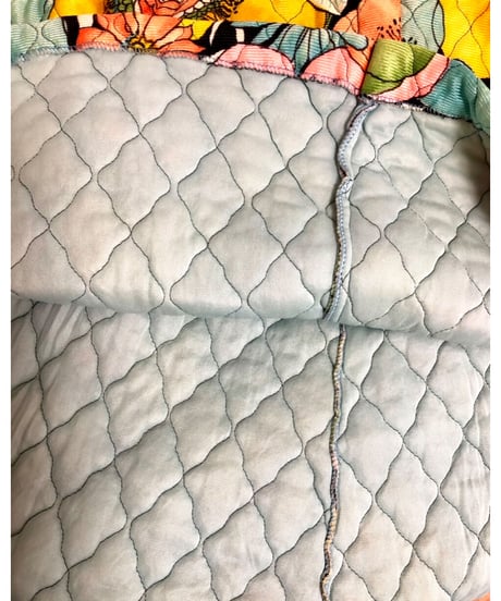 60's flower quilting dress