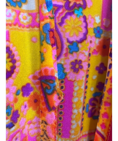 70s  psychedelic flower dress
