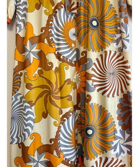 70s psychedelic print dress