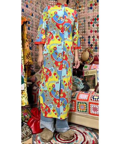 60-70s flower robe