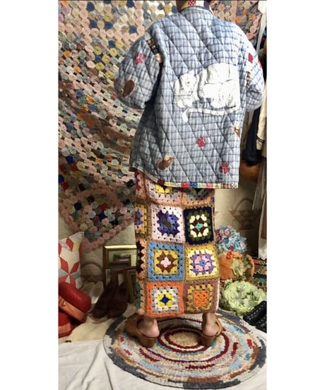 w.face quilting cat jacket