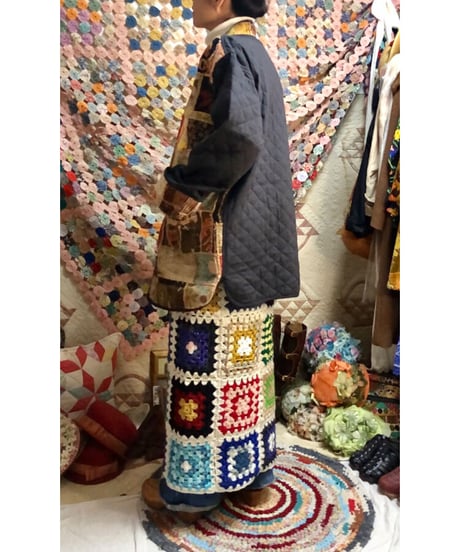patchwork embroidered quilting jacket