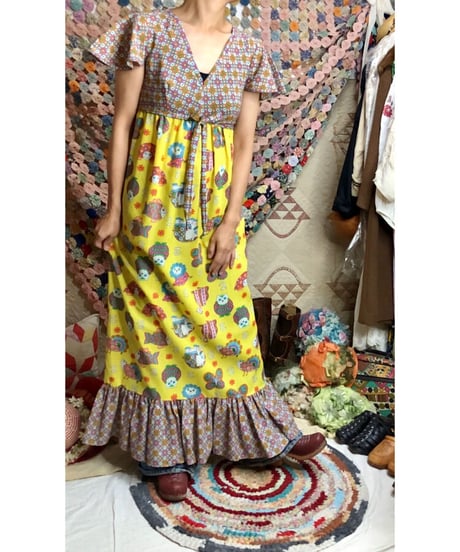 60's funny print summer dress