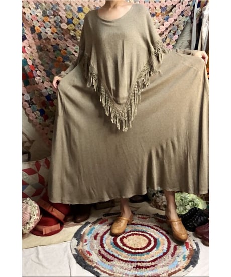 fringe rayon dress