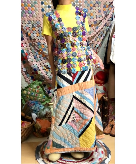yo-yo quilt vest