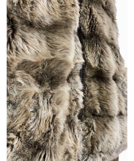 70-80's hansa branta by stearns faux fur down vest