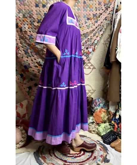 patchwork tiered dress