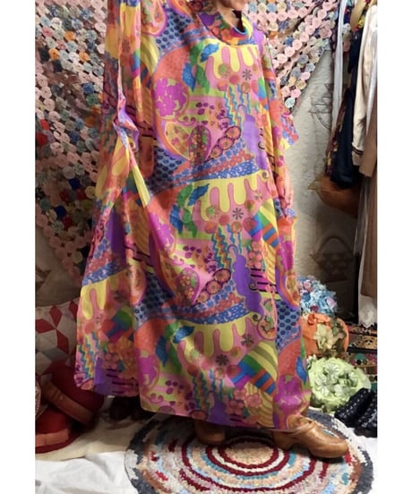 60's Joseph magnin psychedelic one-piece