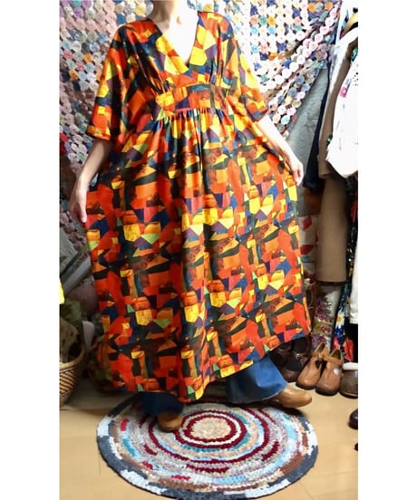 70s psychedelic easy dress