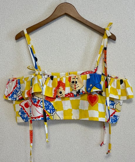 Raggedy Ann & Andy frill tops（70s fabric）