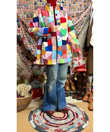 60-70s crazy quilt jacket