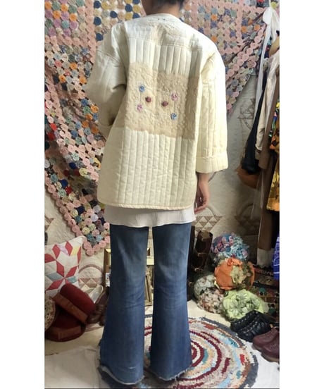 quilting lace patch jacket