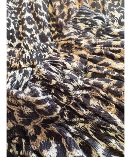 80s leopard tiered skirt