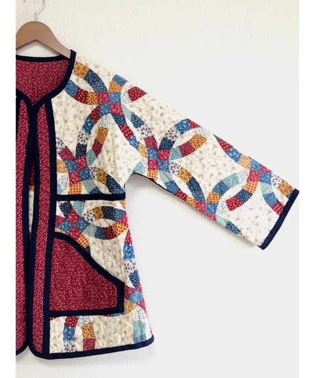 patchwork print quilting jacket