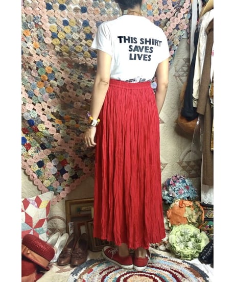 rayon shirring skirt