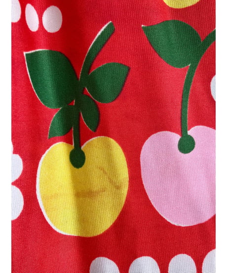 70s fruits and flower dress