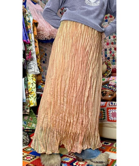 wrinkle maxi skirt