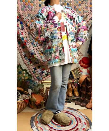 paula sweet fringe jacket（flower）