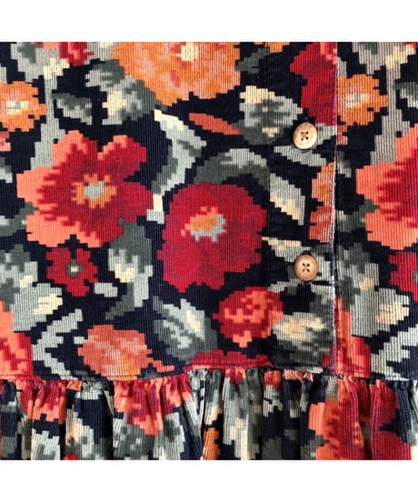 corduroy flower one-piece