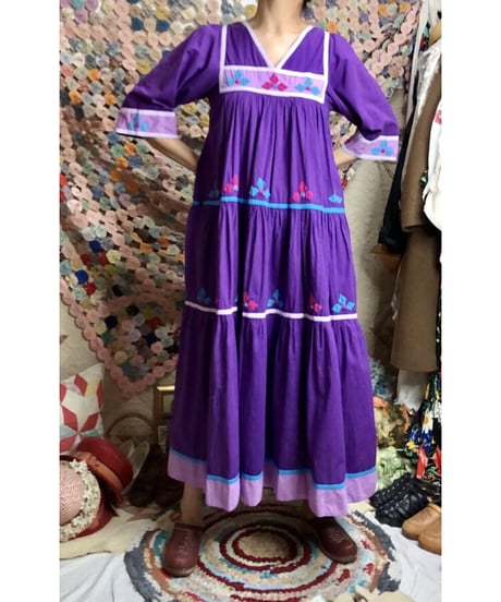 patchwork tiered dress