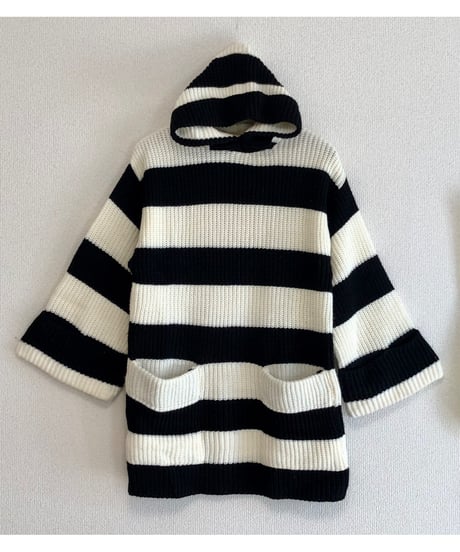 70s stripe hoodie knit