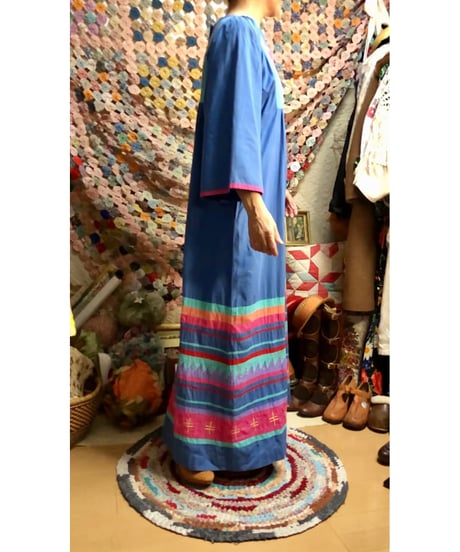 70s patchwork cotton dress