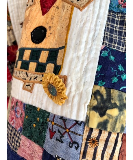 patchwork house motif jacket