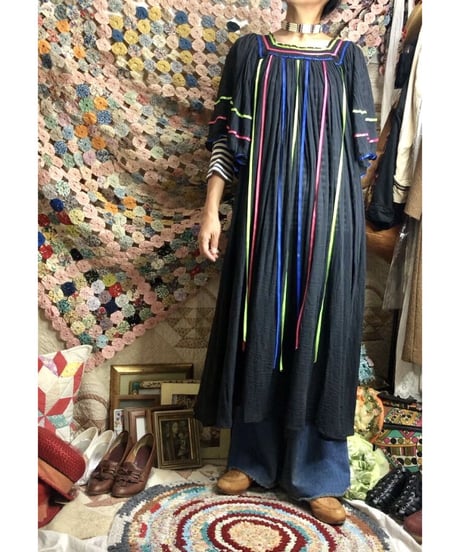 vintage gauze ribbon one-piece