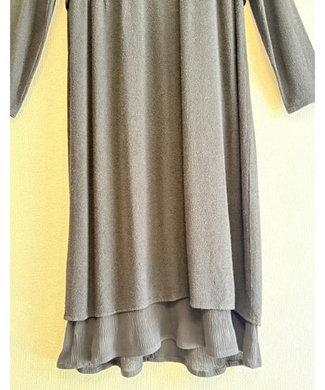 80s black layer dress
