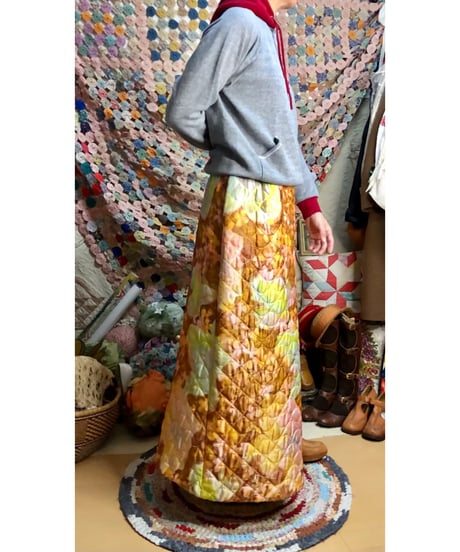70s quilted super wide pants