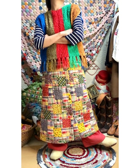 60s colorful knit vest