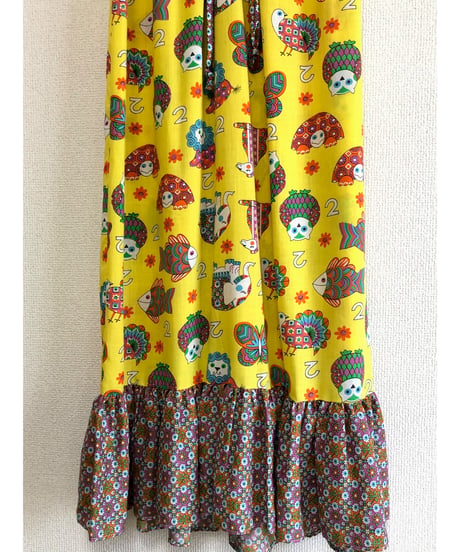 60's funny print summer dress