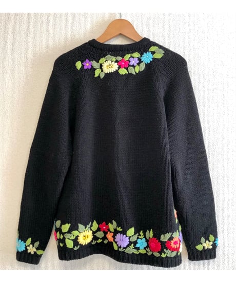 60s embroidered cardigan