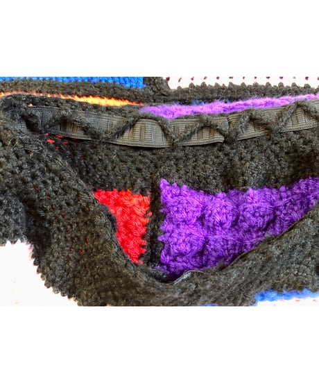 hand knit colorful skirt