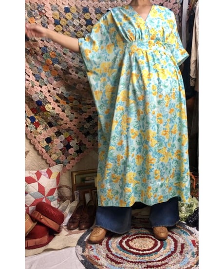 flower kaftan one-piece