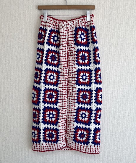 granny square skirt  tricolor
