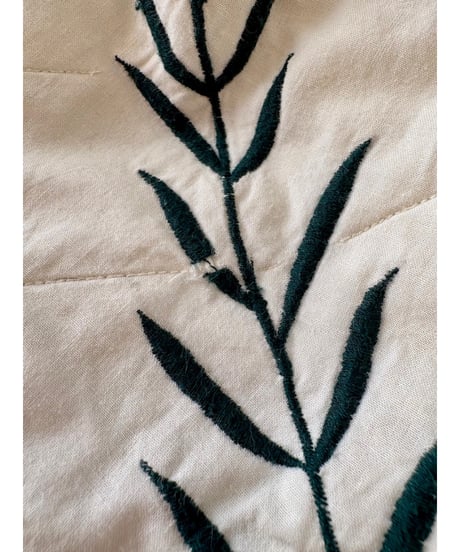 botanical embroidery quilted jacket