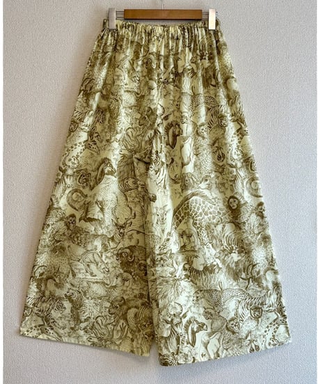 animal jungle super wide leg pants（70s fabric）