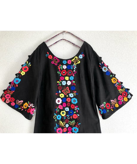 60-70's hand embroidered mexican dress