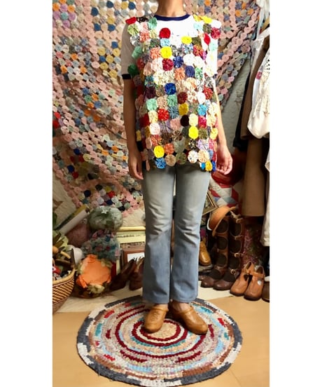 60s yo-yo quilt vest