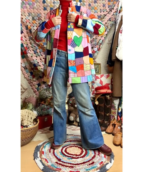 60-70s crazy quilt jacket