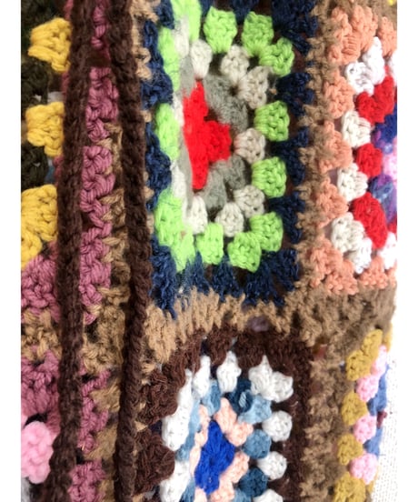 granny square one-piece beige