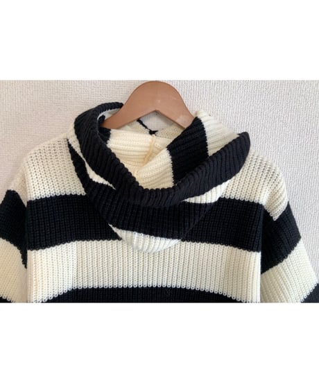 70s stripe hoodie knit