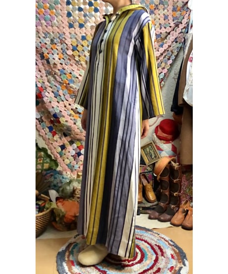 70s hoodie stripe dress