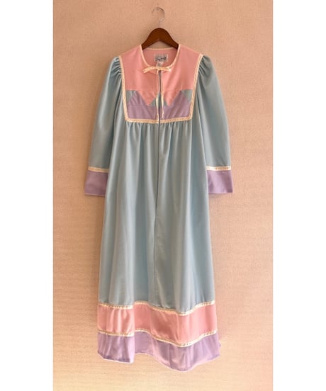 70s pastel fleece dress