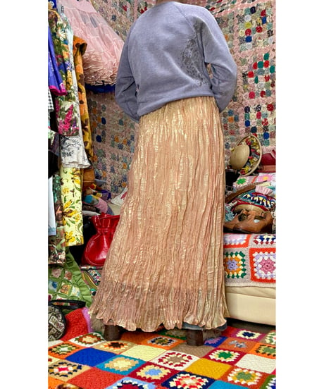 wrinkle maxi skirt