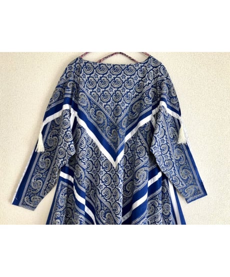paisley handkerchief motif dress