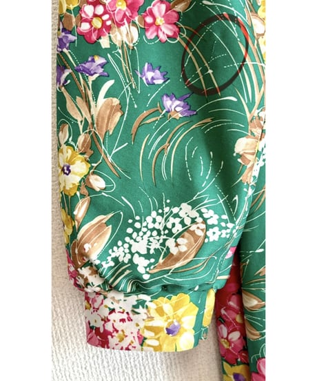 70s flower easy dress