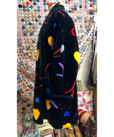 donnybrook faux fur heart motif coat