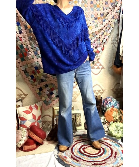 fringe tie-dye rayon tops